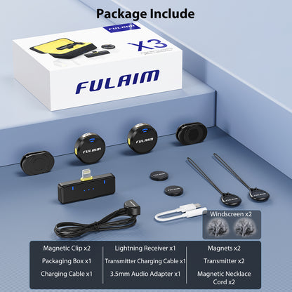 Fulaim X3 Wireless Magnetic Microphone System